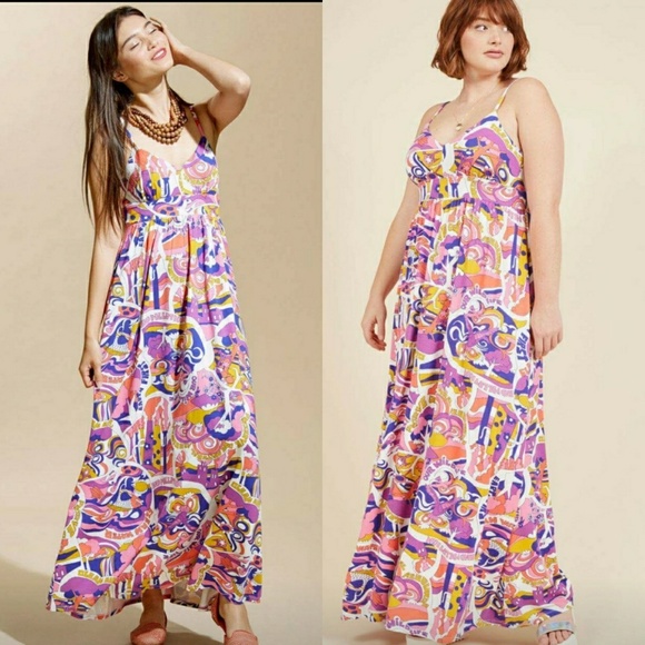 Modcloth Dresses & Skirts - Modcloth Courageous Connnection Maxi in Activist